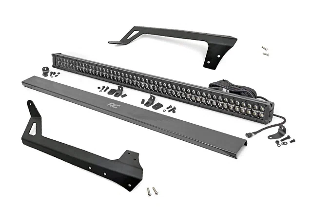 Fits Wrangler JK(07-18) LED Light Windshield Mnt 50_ Black Dual DRL 70504BLDRL